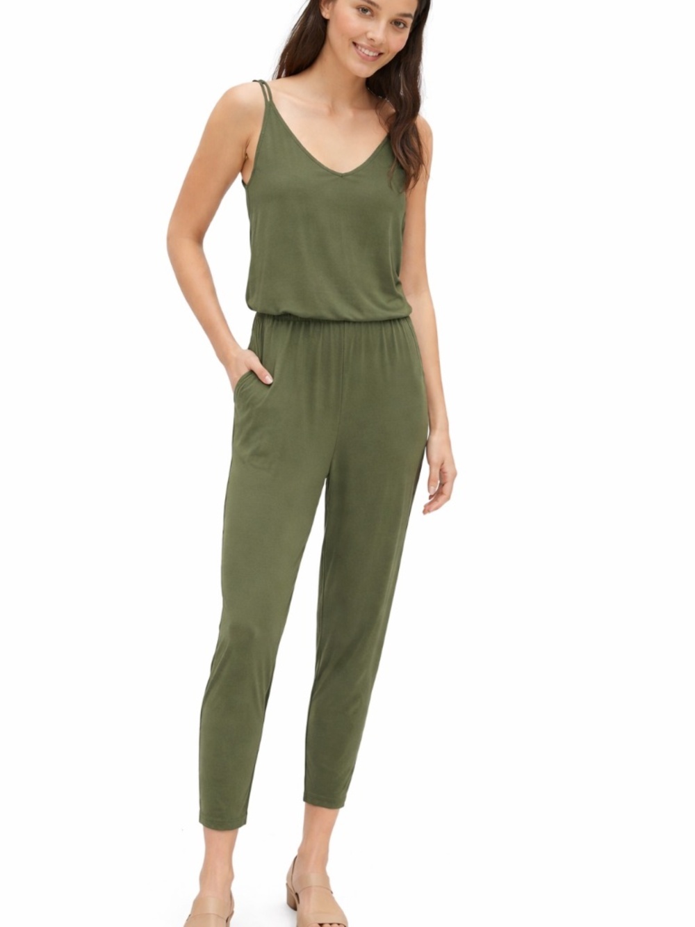 NWT Gap Green Cami Jumpsuit Women’s Size Medium